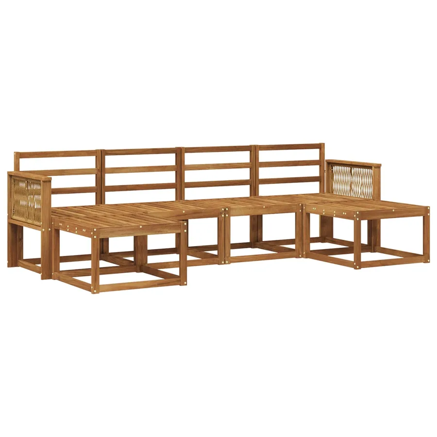 Ensemble de canapés d'extérieur 6 pcs Naturel - 2