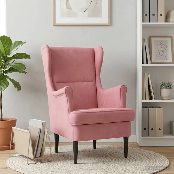 Fauteuil Rose Velours