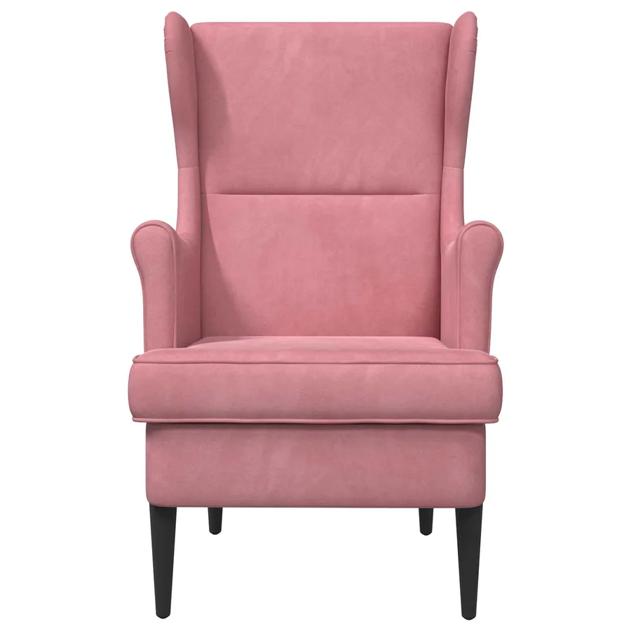 Fauteuil Rose Velours - 4
