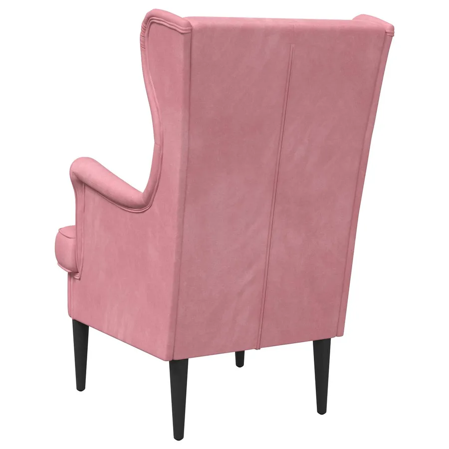 Fauteuil Rose Velours - 6