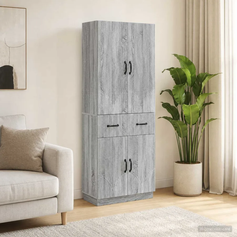 Ensemble de Meubles 2 pcs Sonoma gris Bois d'ingénierie