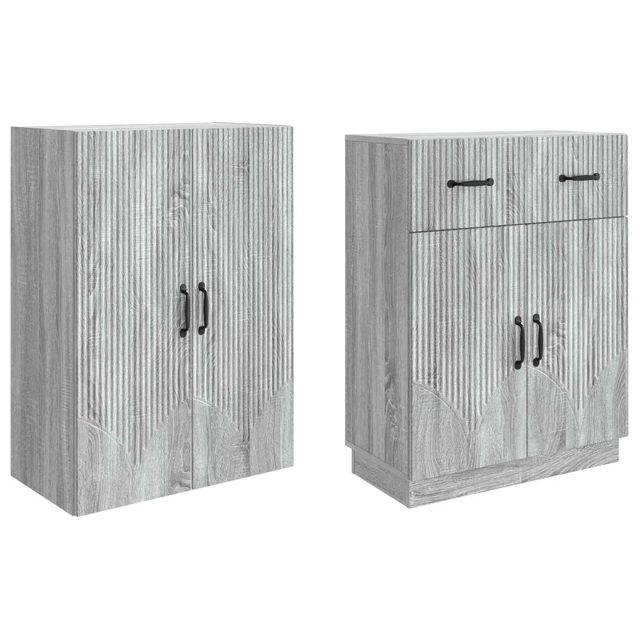 Ensemble de Meubles 2 pcs Sonoma gris Bois d'ingénierie - 4