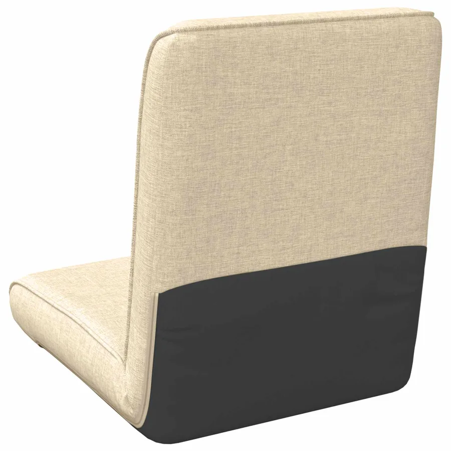 Fauteuil de sol ajustable Crème Tissu - 6