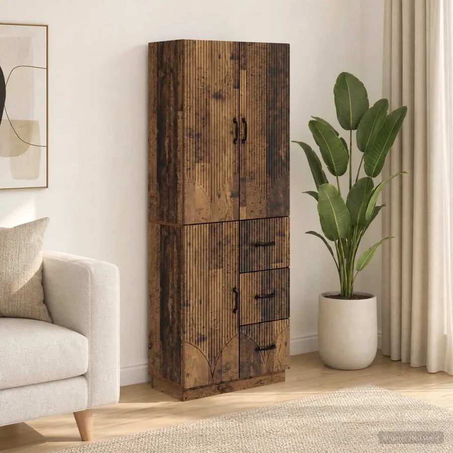 Ensemble de Meubles 2 pcs Bois ancien Bois d'ingénierie