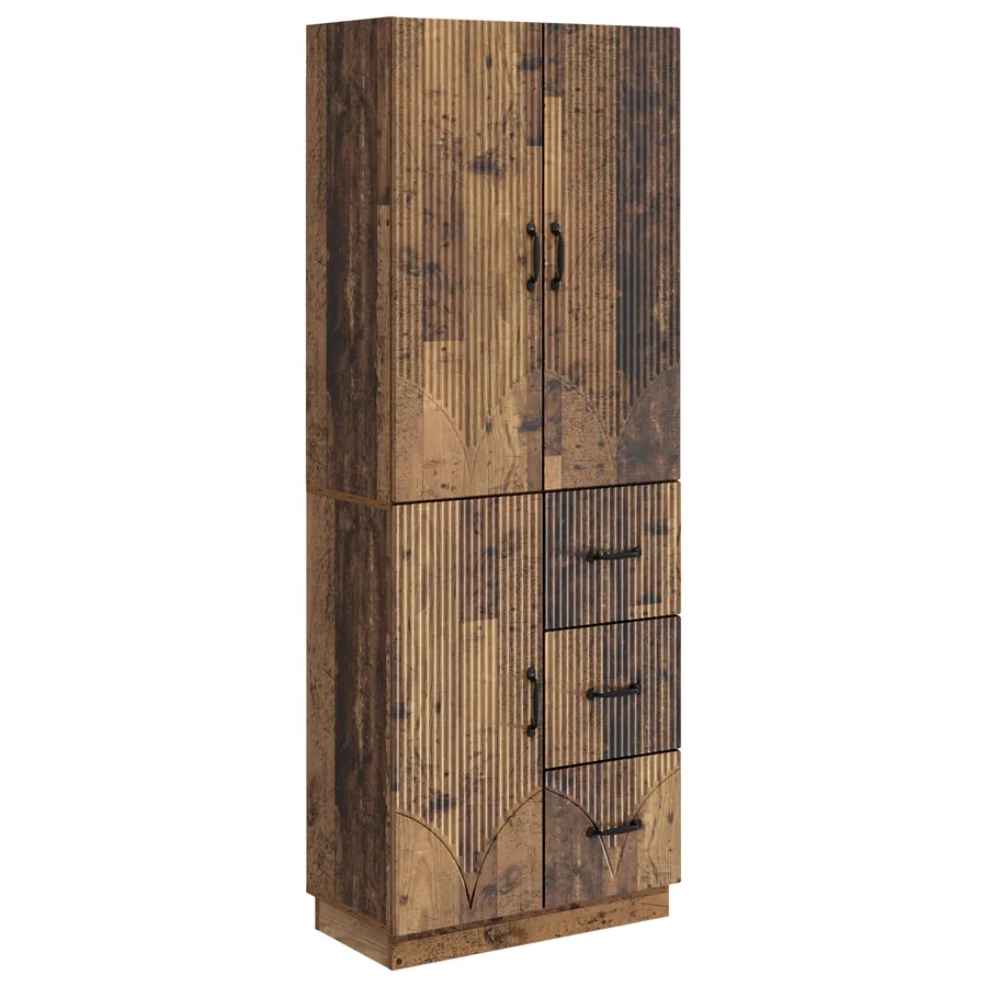 Ensemble de Meubles 2 pcs Bois ancien Bois d'ingénierie - 2