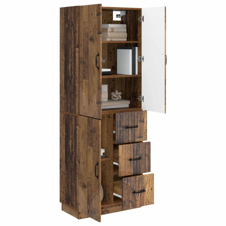 Ensemble de Meubles 2 pcs Bois ancien Bois d'ingénierie - 3