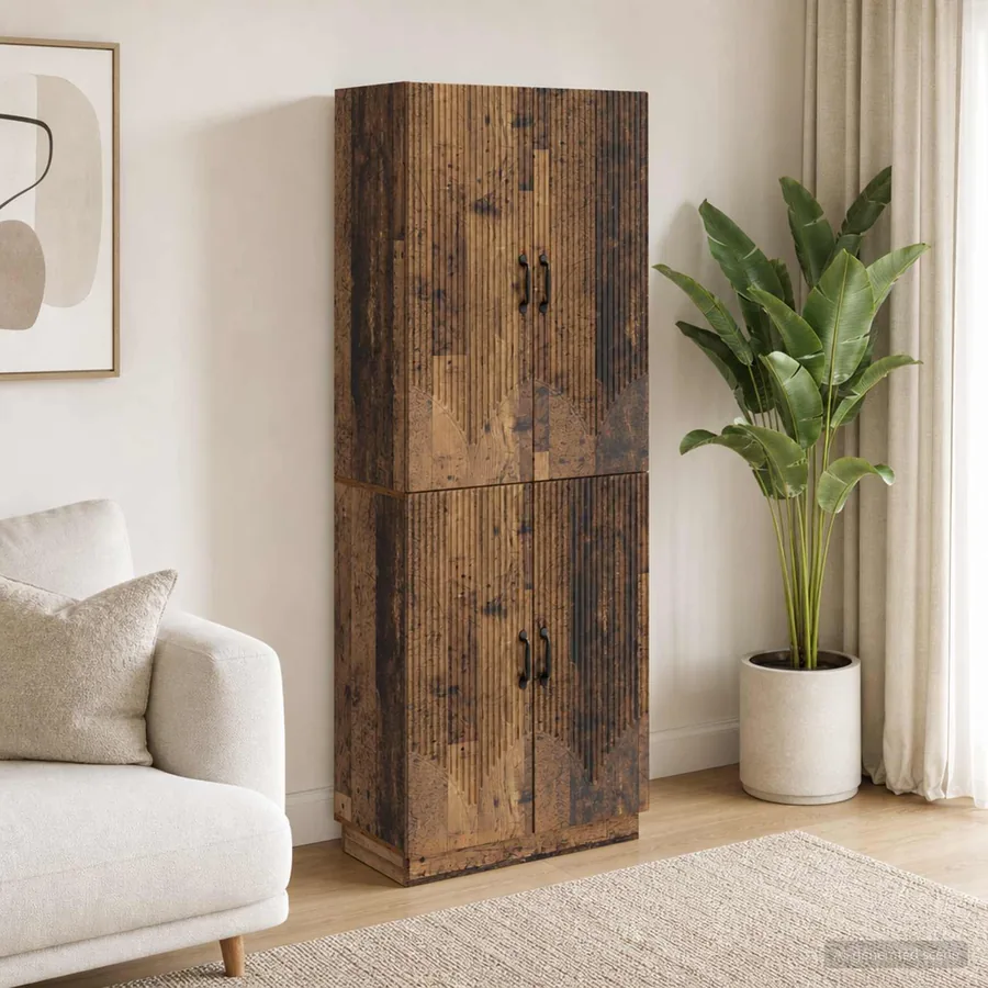 Ensemble de Meubles 2 pcs Bois ancien Bois d'ingénierie