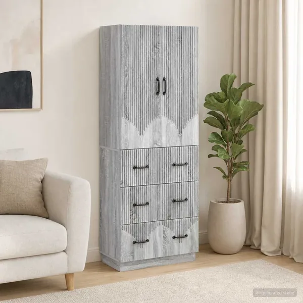 Ensemble de Meubles 2 pcs Sonoma gris 66 x 34,5 x 87 cm