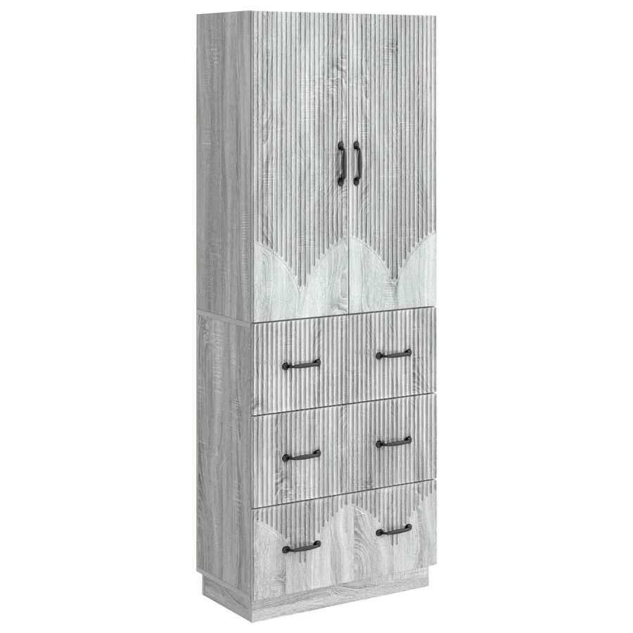 Ensemble de Meubles 2 pcs Sonoma gris 66 x 34,5 x 87 cm - 2