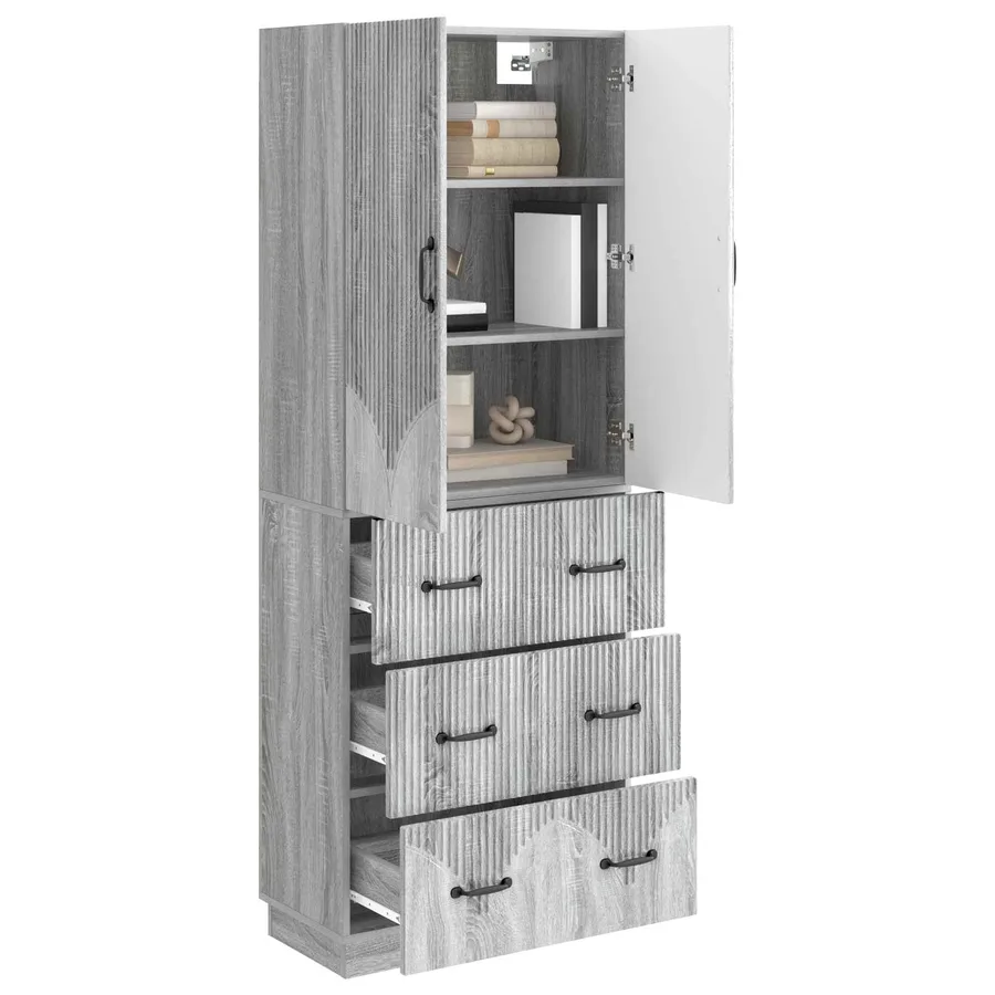 Ensemble de Meubles 2 pcs Sonoma gris 66 x 34,5 x 87 cm - 3