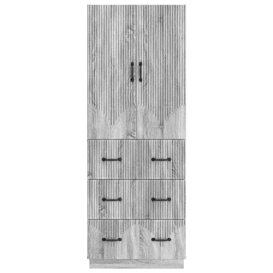 Ensemble de Meubles 2 pcs Sonoma gris 66 x 34,5 x 87 cm - 5