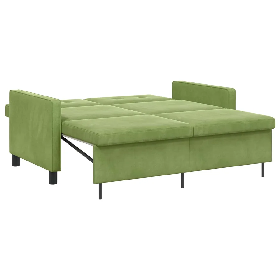 Canapé-Lit Vert clair Tissu - 6