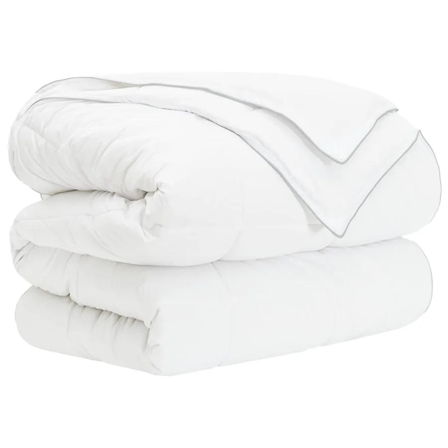 Duvet complet toute l'année Blanc 135 x 200 cm Fibre de bambou