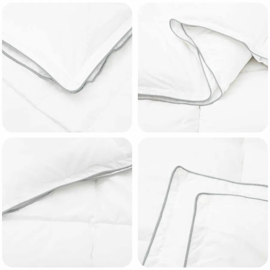 Duvet complet toute l'année Blanc 135 x 200 cm Fibre de bambou - 6