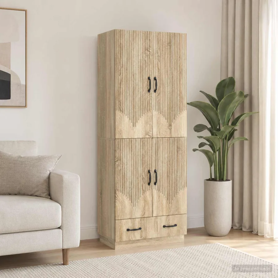 Ensemble de Meubles 2 pcs Chêne Sonoma Bois d'ingénierie