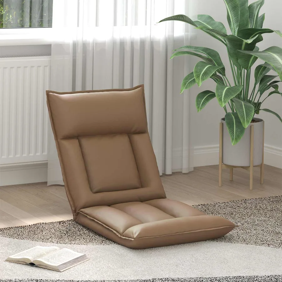 Fauteuil de sol ajustable Cappuccino Simili cuir