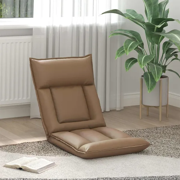 Fauteuil de sol ajustable Cappuccino Simili cuir