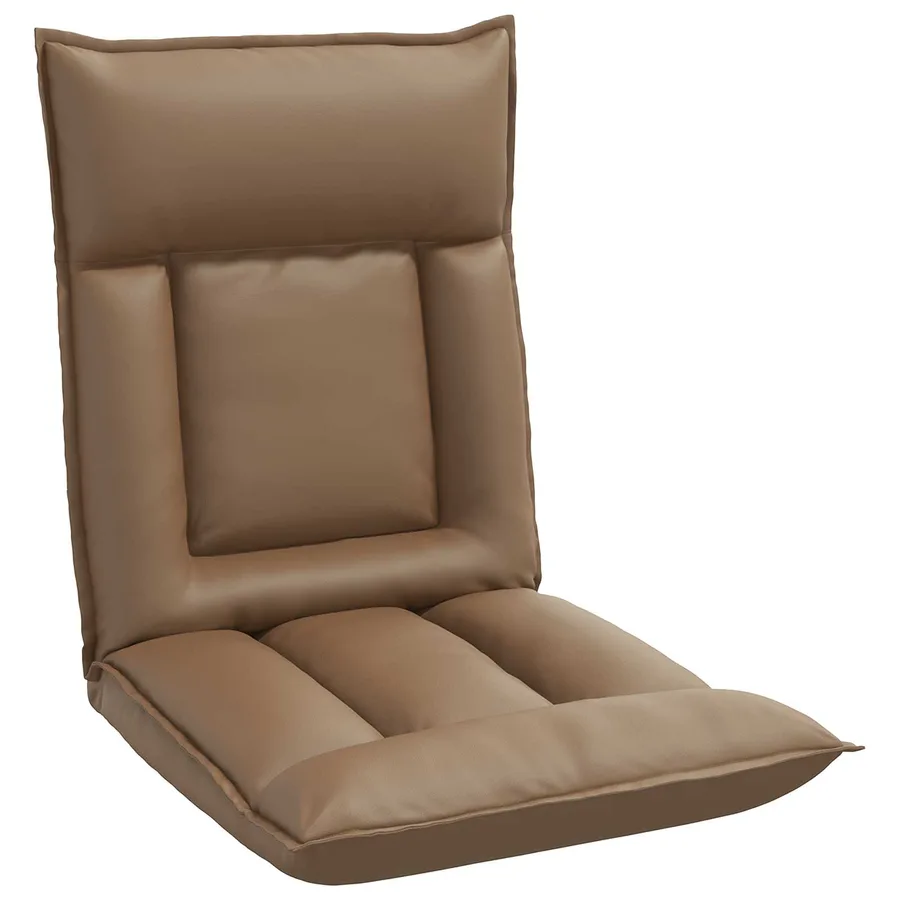 Fauteuil de sol ajustable Cappuccino Simili cuir - 2