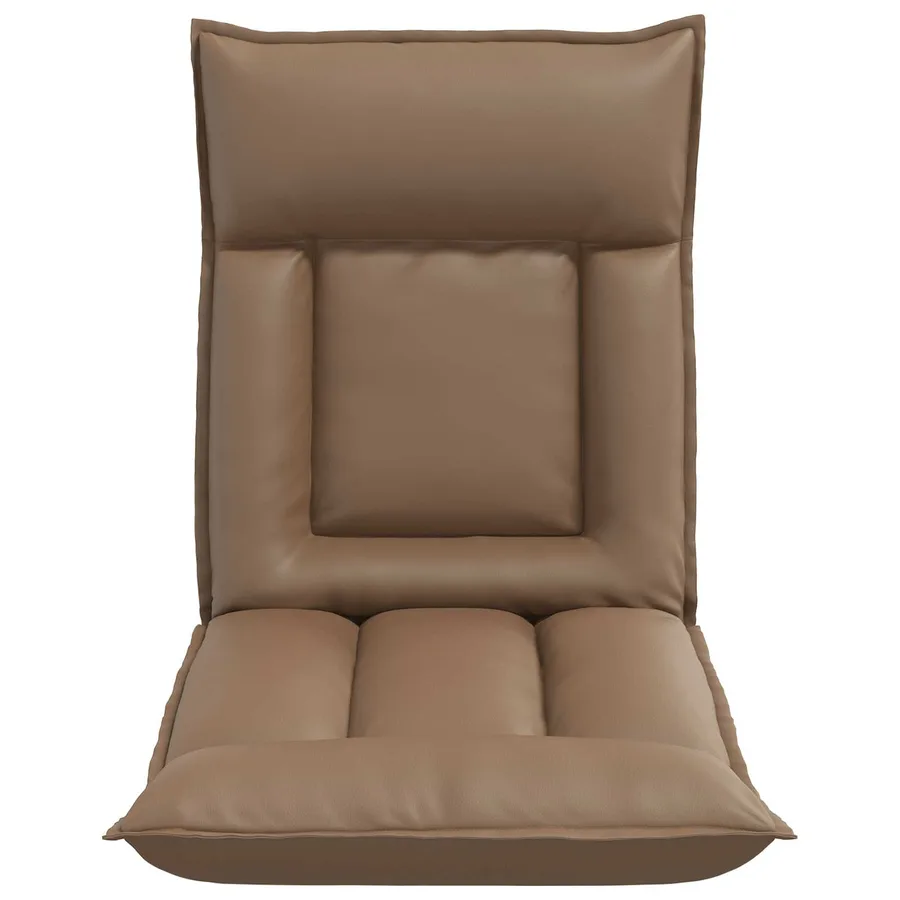 Fauteuil de sol ajustable Cappuccino Simili cuir - 4