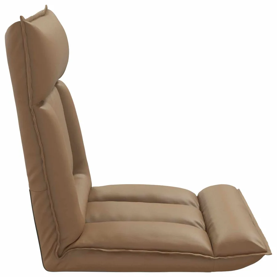 Fauteuil de sol ajustable Cappuccino Simili cuir - 5