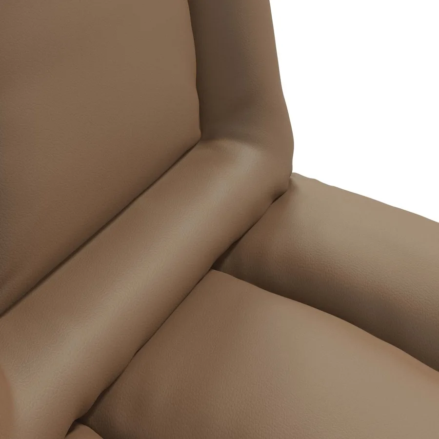 Fauteuil de sol ajustable Cappuccino Simili cuir - 7