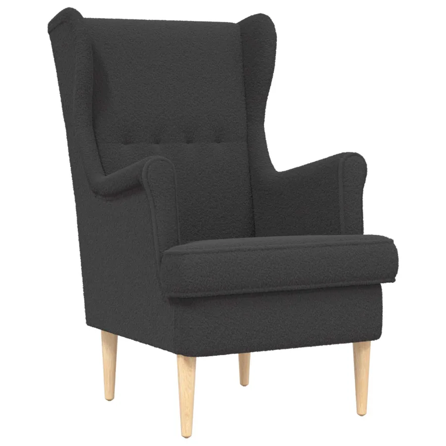 Fauteuil Gris foncé Bouclé - 2
