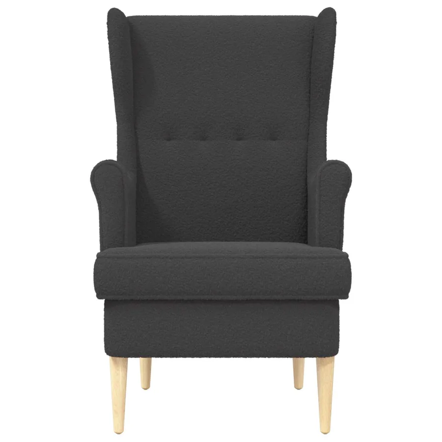 Fauteuil Gris foncé Bouclé - 4