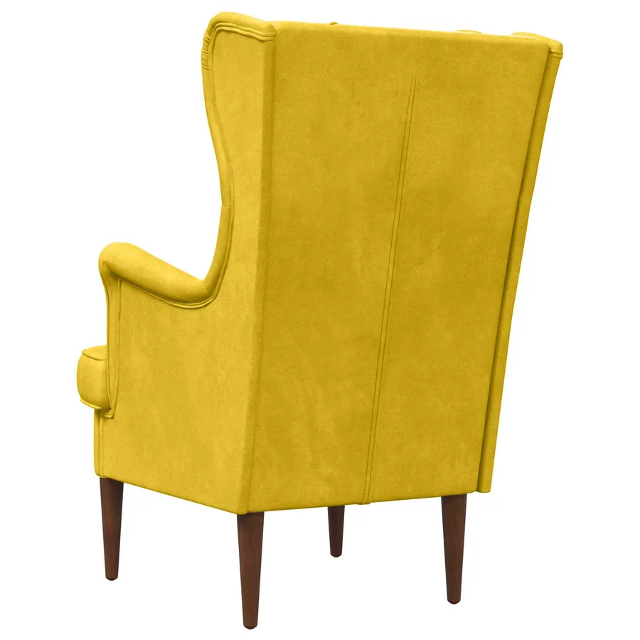 Fauteuil Jaune Velours - 6