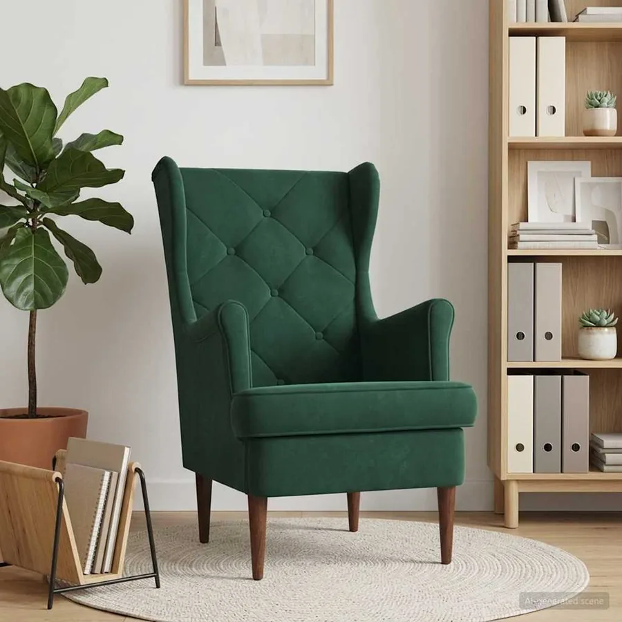 Fauteuil Vert foncé Velours