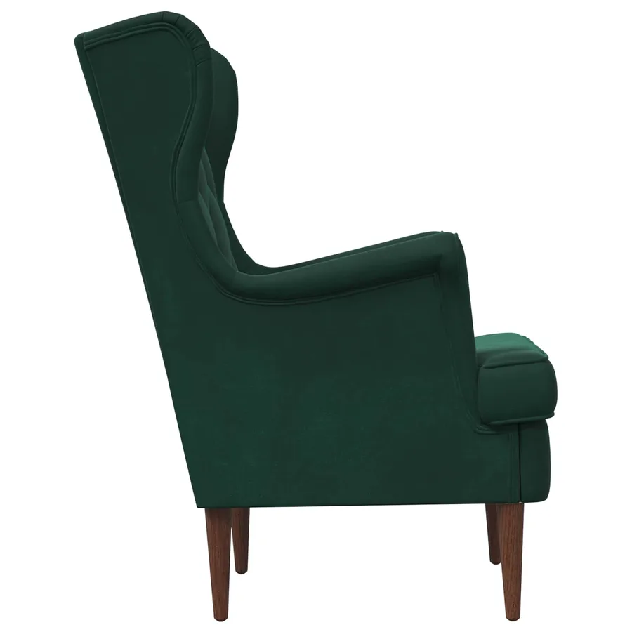 Fauteuil Vert foncé Velours - 5