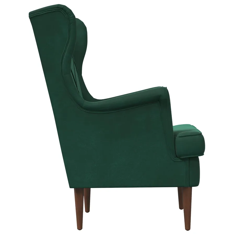 Fauteuil Vert foncé Velours - 5