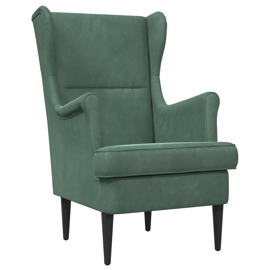 Fauteuil Vert Mer Velours - 2