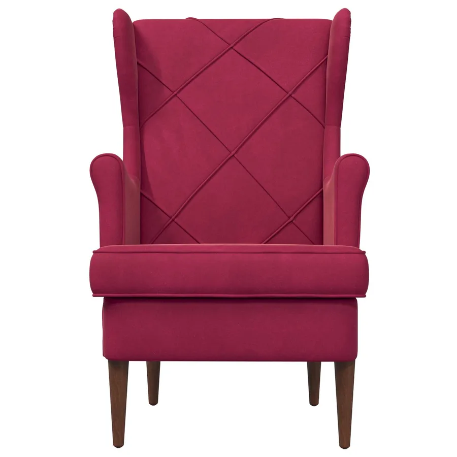 Fauteuil Bordeaux Velours - 4