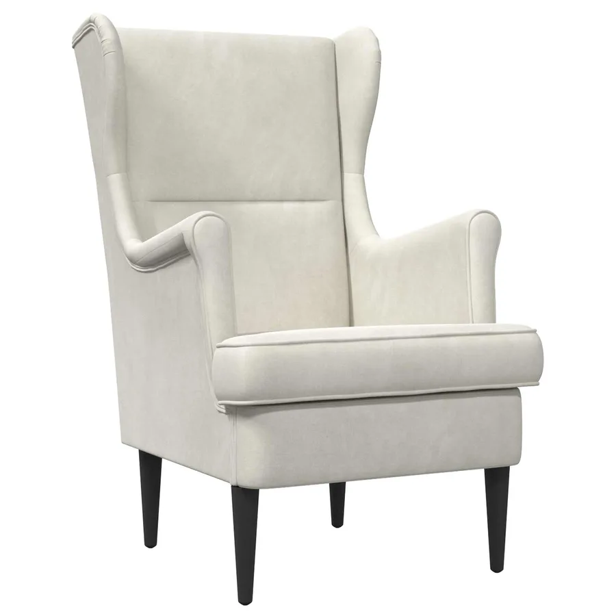 Fauteuil Crème Velours - 2