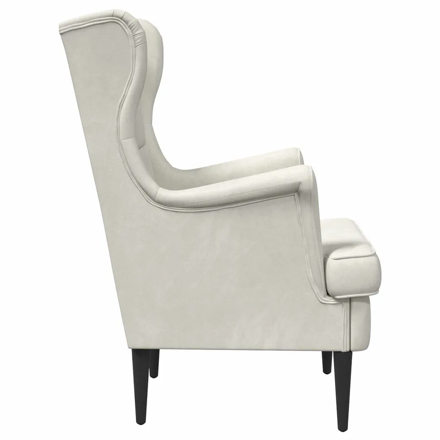 Fauteuil Crème Velours - 5