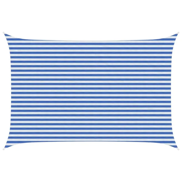 Voile d'ombre Bleu et Blanc 3 x 4 m HDPE