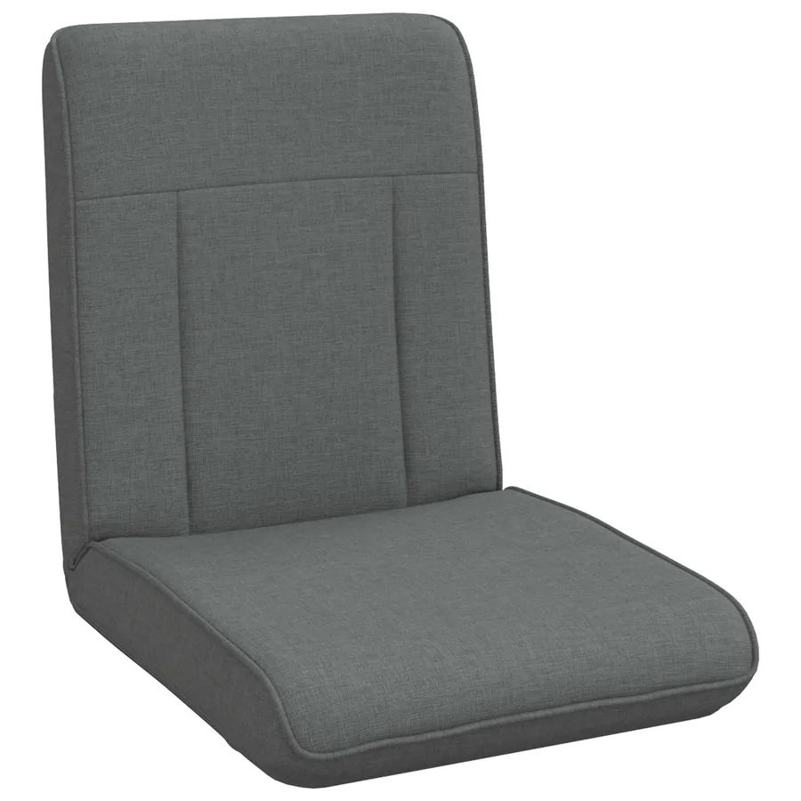 Fauteuil de sol ajustable Gris foncé Tissu - 2