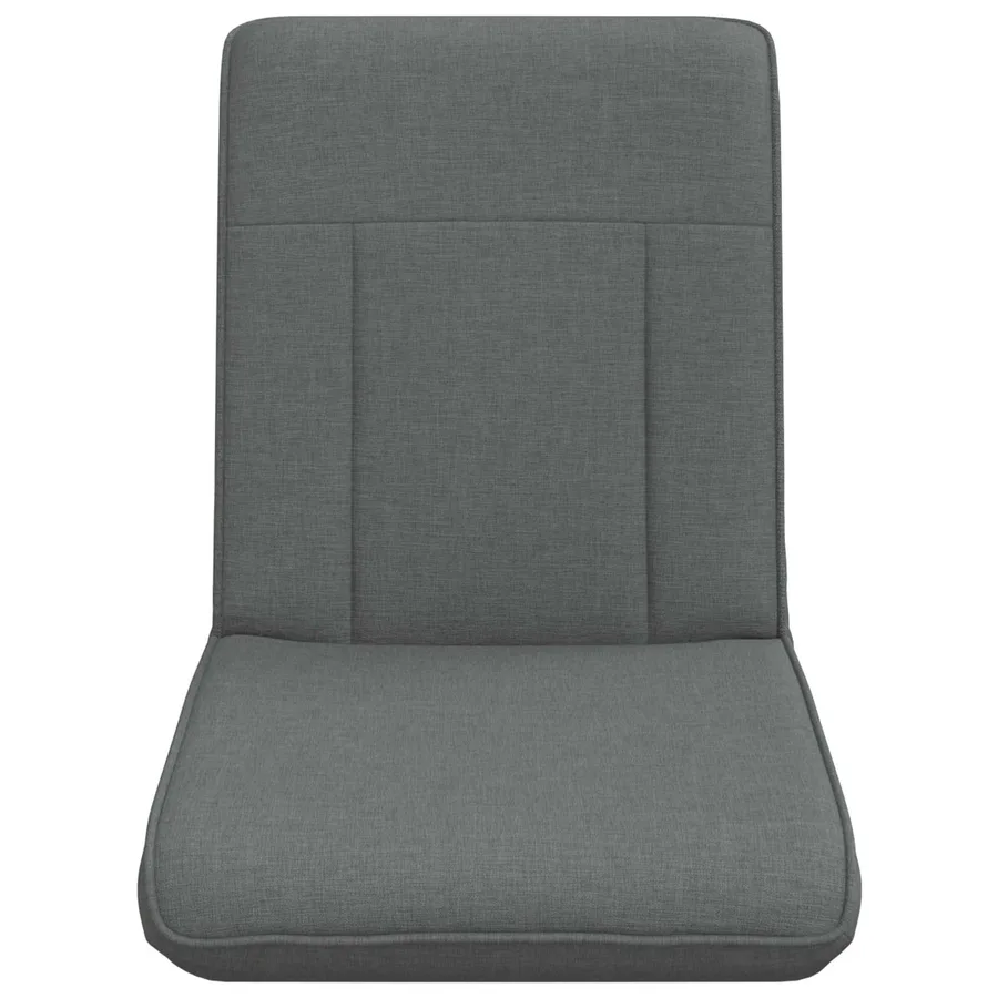 Fauteuil de sol ajustable Gris foncé Tissu - 4