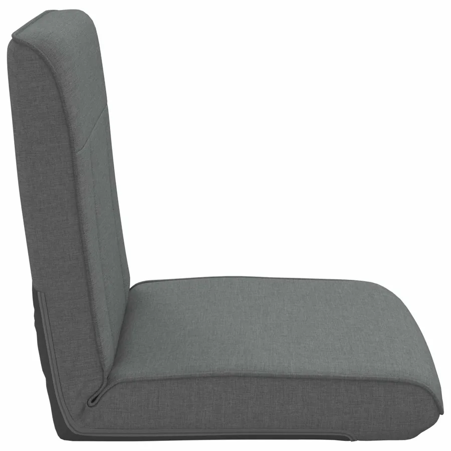 Fauteuil de sol ajustable Gris foncé Tissu - 5