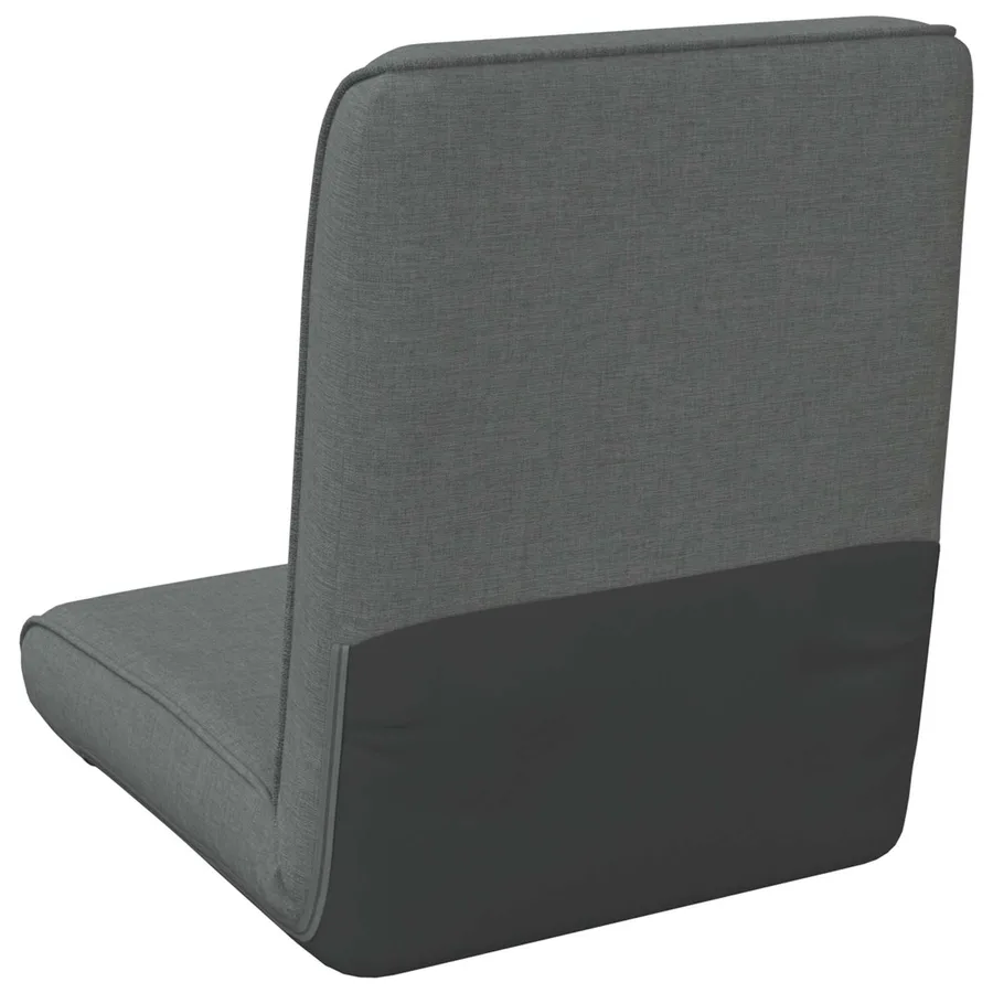 Fauteuil de sol ajustable Gris foncé Tissu - 6