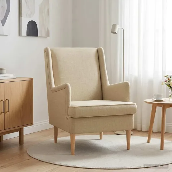 Fauteuil Crème Tissu