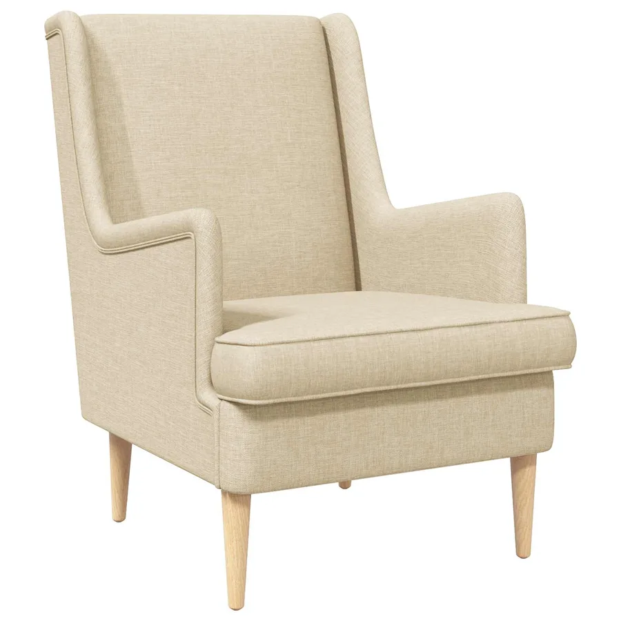 Fauteuil Crème Tissu - 2