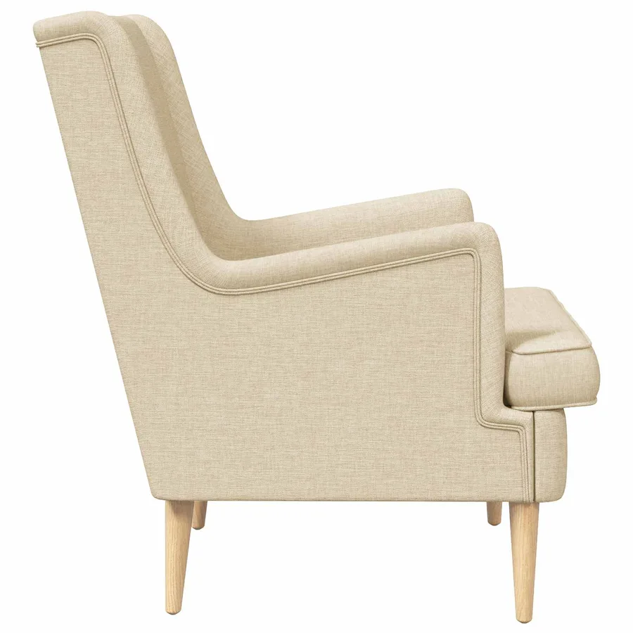 Fauteuil Crème Tissu - 5