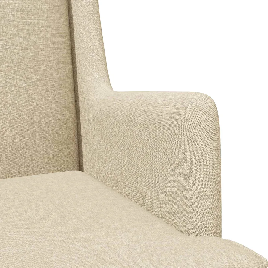 Fauteuil Crème Tissu - 7
