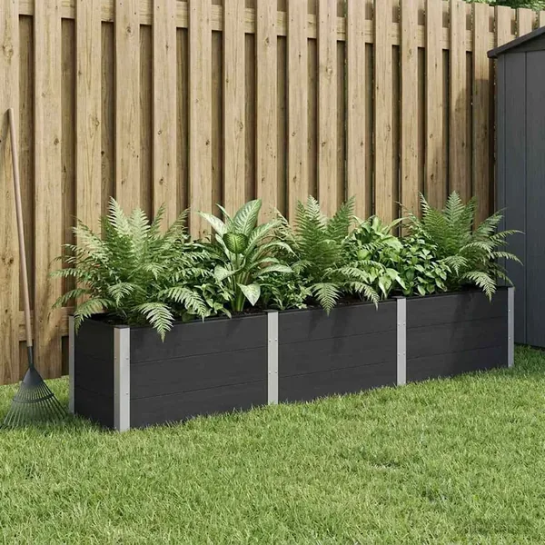 Jardinière surélevée Noir 300 x 50 x 54 cm