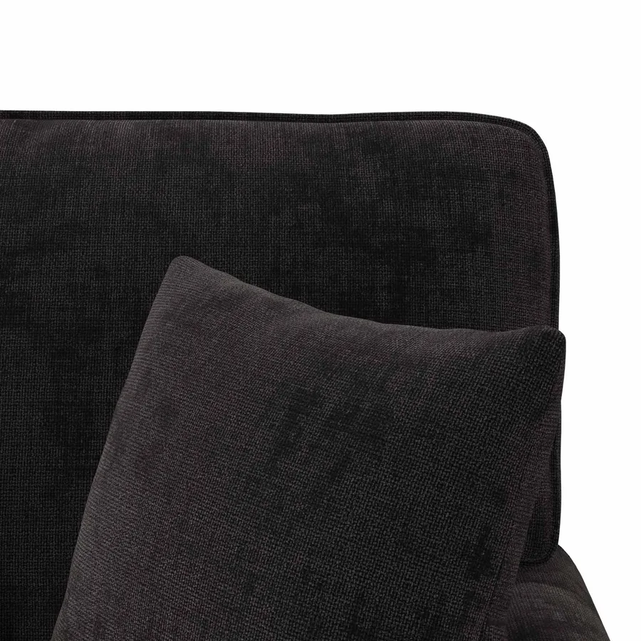 Chaise lounge avec jupe avec coussin Noir 157 x 91 x 91 cm ARES - 9