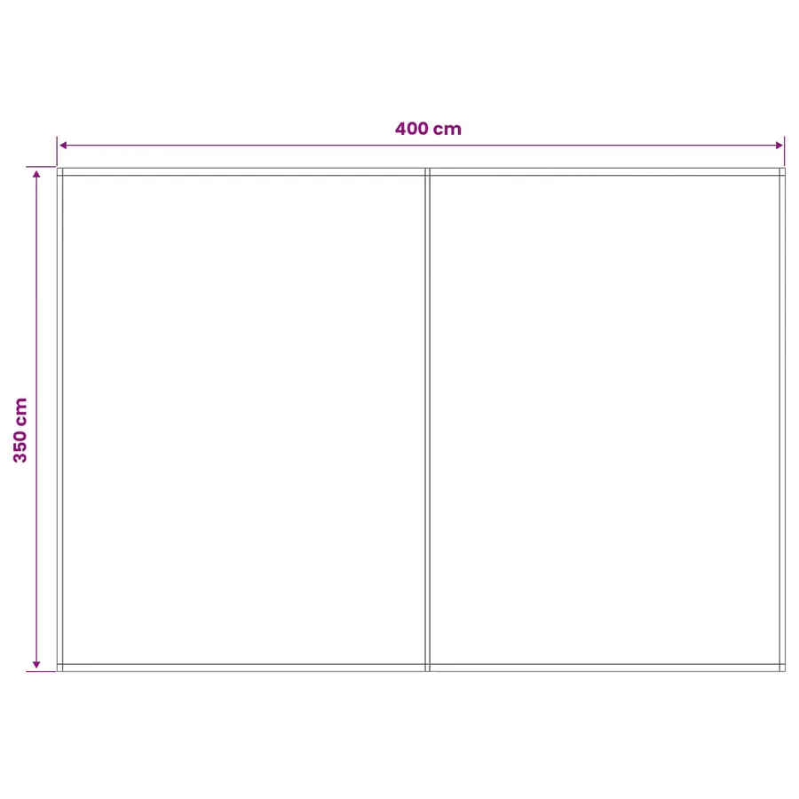Toile de rechange pour auvent Crème 400 × 350 cm Polyester - 5