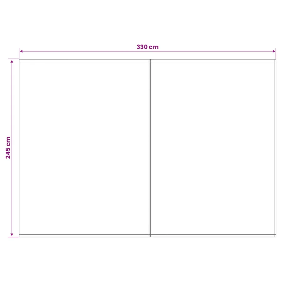 Toile de rechange pour auvent Blanc 350 x 250 cm Polyester - 5