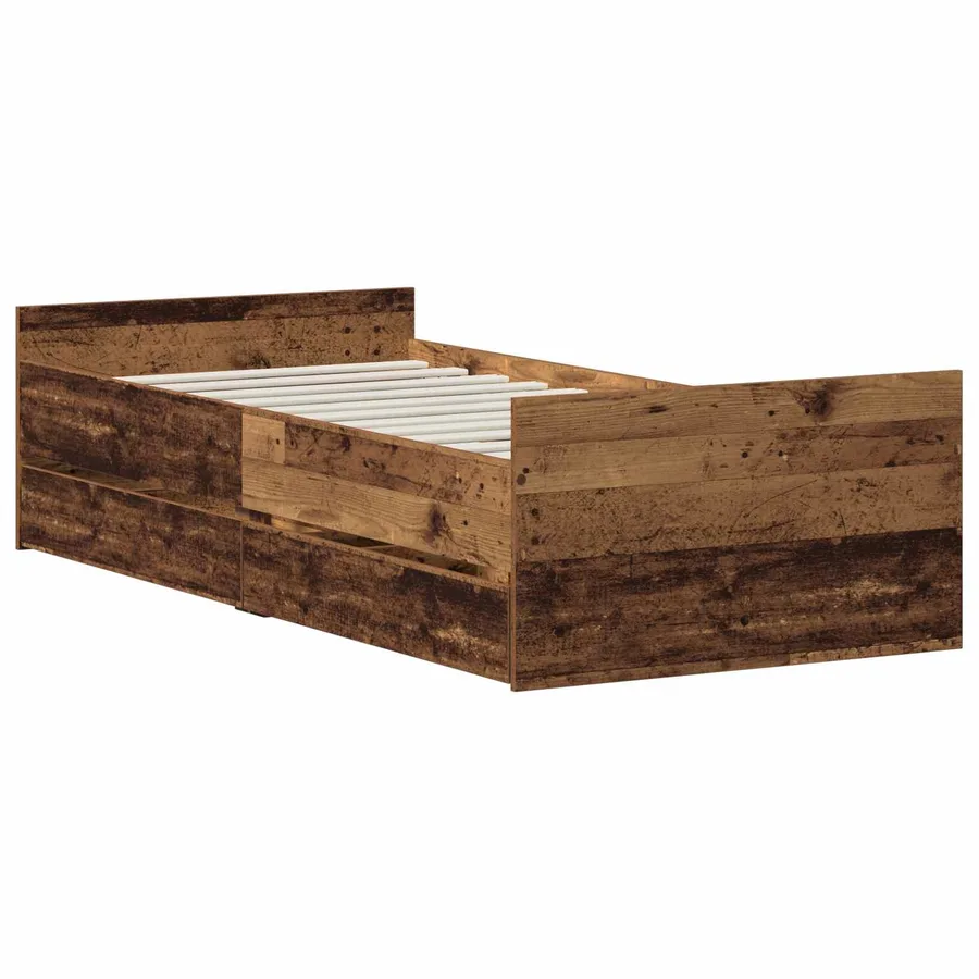 Cadre de lit Bois ancien 100 x 200 cm Bois d'ingénierie - 2