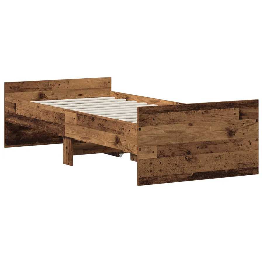Cadre de lit Bois ancien 100 x 200 cm Bois d'ingénierie - 5